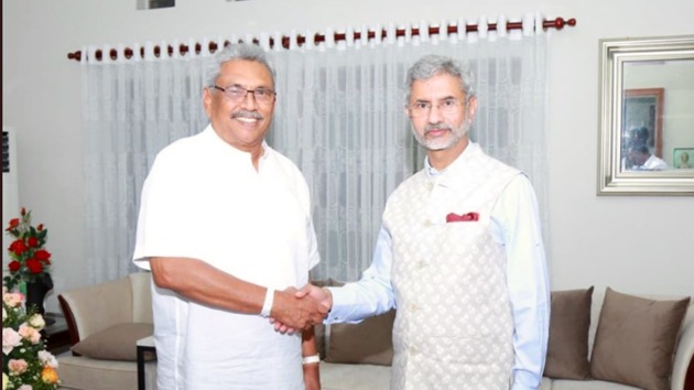 External Affairs Minister S Jaishankar met Sri Lankan President Gotabaya Rajapaksa. (Twitter / @DrSJaishankar Photo) External Affairs Minister S Jaishankar met Sri Lankan President Gotabaya Rajapaksa. (Twitter / @DrSJaishankar Photo)