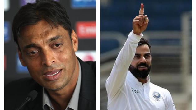 Shoaib Akhtar, Virat Kohli(HT Collage)