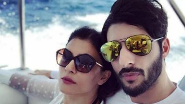 Sushmita Sen and Rohman Shawl during their Maldives vacation.