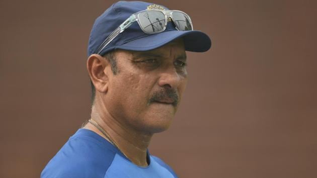 Ravi Shastri during a practice session. (Burhaan Kinu/HT PHOTO) Ravi Shastri during a practice session. (Burhaan Kinu/HT PHOTO)