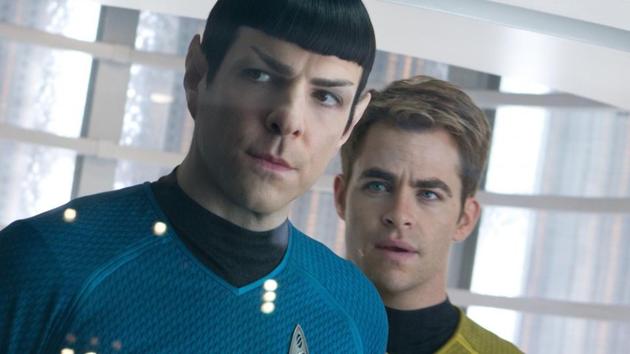 Chris Pine and Zachary Quinto in a still from Star Trek.