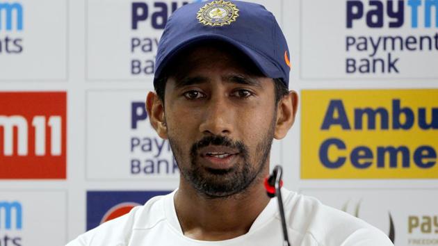 A file photo of Wriddhiman Saha.(ANI)