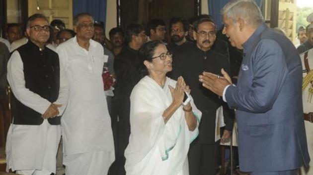Relations between Mamata Banerjee’s government and Bengal Governor Jagdeep Dhankhar have been uneasy.(HT Photo)