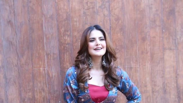 Zareen Khan during the promotions of Daaka.(IANS)