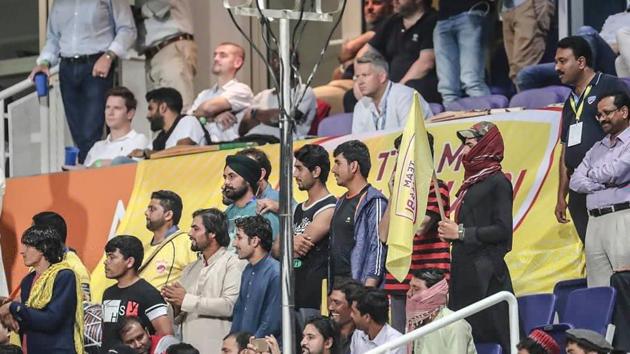 Crowd went quiet as the match was abanonded (T10 League/Twitter) Crowd went quiet as the match was abanonded (T10 League/Twitter)