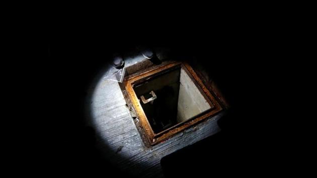 A sewer is pictured as anti-government protesters look for an escape route in an underground carpark at the Hong Kong Polytechnic University (PolyU). Much of Hong Kong’s Polytechnic University, which teemed with 33,000 students, faculty and staff in the most recent school year, has become a deserted wasteland. (Adnan Abidi / REUTERS)
