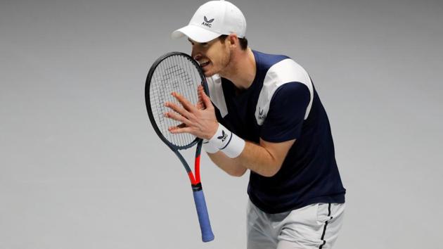 Britain's Andy Murray reacts during his match against Netherlands' Tallon Griekspoor (REUTERS) Britain's Andy Murray reacts during his match against Netherlands' Tallon Griekspoor (REUTERS)