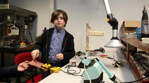 Laurent Simons, 9, who studies electrical engineering.(REUTERS)