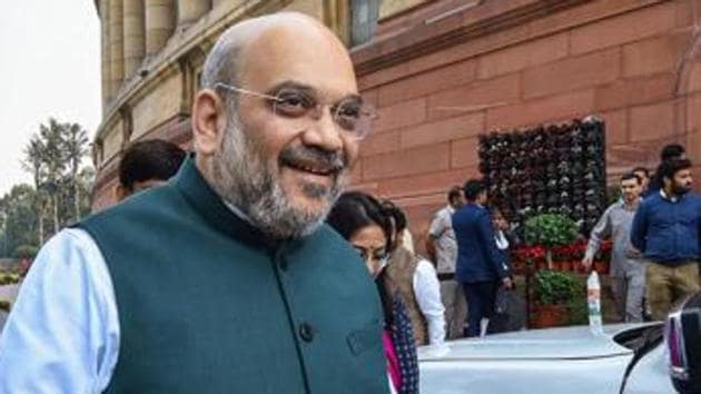 Union home minister Amit Shah on Thursday accused the Congress of stalling the decades-old Ayodhya land title case in the Supreme Court and “doing nothing” to resolve the Kashmir issue for 70 years. (PTI photo) Union home minister Amit Shah on Thursday accused the Congress of stalling the decades-old Ayodhya land title case in the Supreme Court and “doing nothing” to resolve the Kashmir issue for 70 years. (PTI photo)