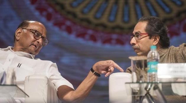 Shiv Sena chief Uddhav Thackeray’s late night meeting on Thursday with the NCP’s Sharad Pawar meant that they have hammered out at least a working agreement, if not a final formula.(Pratik Chorge/HT photo) Shiv Sena chief Uddhav Thackeray’s late night meeting on Thursday with the NCP’s Sharad Pawar meant that they have hammered out at least a working agreement, if not a final formula.(Pratik Chorge/HT photo)