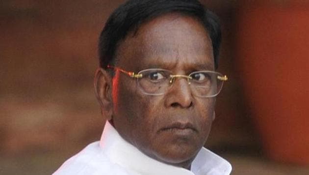 File photo of Puducherry chief minster V Narayanasamy (HT File Photo) File photo of Puducherry chief minster V Narayanasamy (HT File Photo)