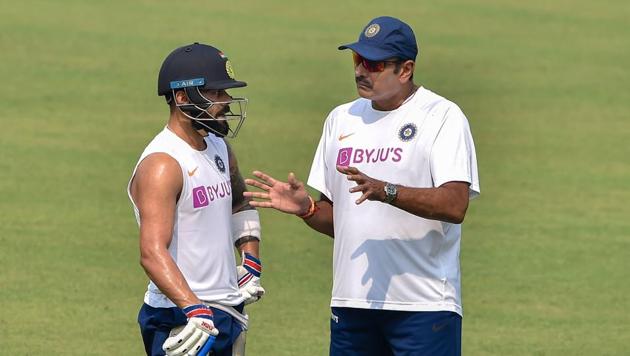 Indian captain Virat Kohli with head coach Ravi Shastri(PTI)