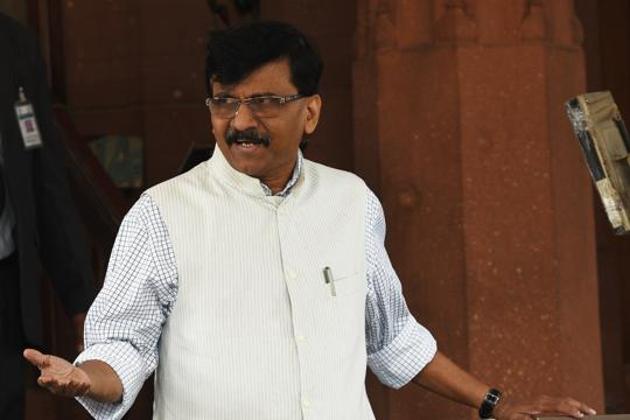 New Delhi, India - Nov. 21, 2019: Shiv Sena leader Sanjay Raut seen during the winter session at Parliament in New Delhi, India, on Thursday, November 21, 2019. (Photo by Vipin Kumar/ Hindustan Times) (Vipin Kumar/HT PHOTO)