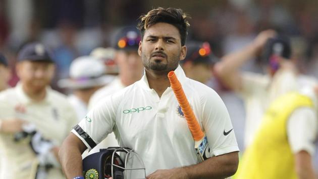 Rishabh Pant during the third test match between England and India at Trent Bridge.(AP)