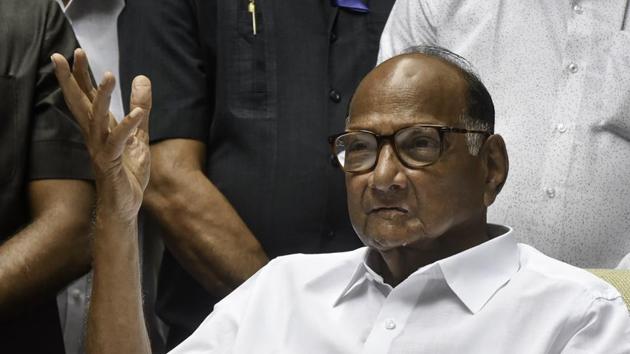 ‘Not NCP’s decision’, tweets Sharad Pawar as nephew Ajit Pawar takes oath as Maharashtra deputy CM (Anshuman Poyrekar/HT Photo) ‘Not NCP’s decision’, tweets Sharad Pawar as nephew Ajit Pawar takes oath as Maharashtra deputy CM (Anshuman Poyrekar/HT Photo)