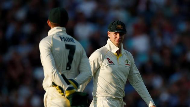 Australia's Tim Paine and Steve Smith.(Action Images via Reuters)