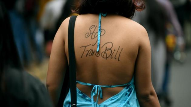 This year’s Delhi Pride witnessed marchers demanding social acceptance and the scrapping of the Transgender Persons (Protection of Rights) Bill 2019, which has passed the Lok Sabha and currently being debated in the Rajya Sabha. “This bill doesn’t give us any rights, so we want to send it to a select committee,” said Grace Banu, an activist. Other activists said the bill contradicted the principle of self-identification of gender, as mandated by the Supreme Court. (Amal KS / HT Photo) This year’s Delhi Pride witnessed marchers demanding social acceptance and the scrapping of the Transgender Persons (Protection of Rights) Bill 2019, which has passed the Lok Sabha and currently being debated in the Rajya Sabha. “This bill doesn’t give us any rights, so we want to send it to a select committee,” said Grace Banu, an activist. Other activists said the bill contradicted the principle of self-identification of gender, as mandated by the Supreme Court. (Amal KS / HT Photo)