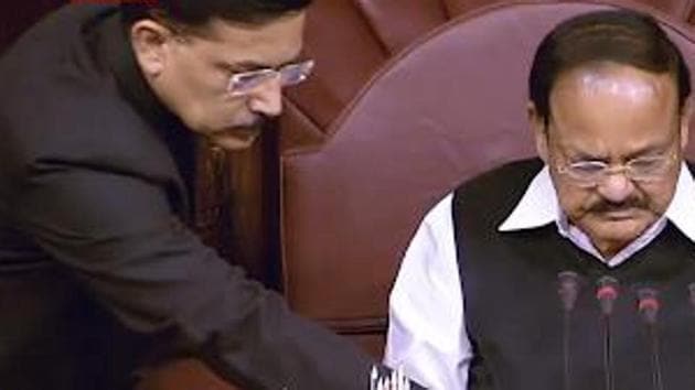 Marshals will now wear the ethnic bandhgala suits but without the turban.(Screengrab from RajyaSabha YouTube channel)