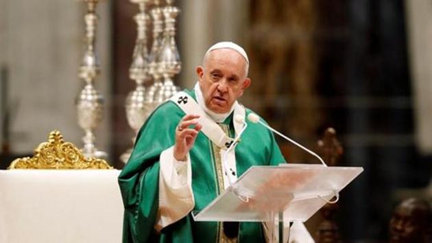 Pope Francis appealed to world leaders to ensure that nuclear weapons are never used again.(REUTERS) Pope Francis appealed to world leaders to ensure that nuclear weapons are never used again.(REUTERS)