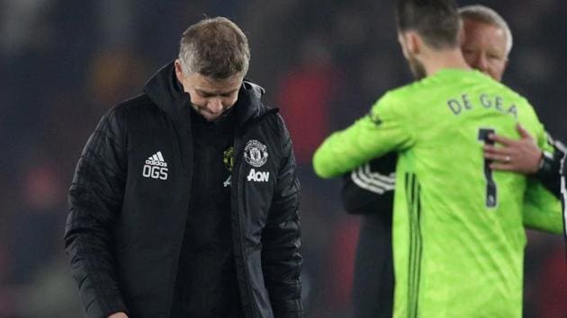 Manchester United manager Ole Gunnar Solskjaer reacts after the match(Action Images via Reuters) Manchester United manager Ole Gunnar Solskjaer reacts after the match(Action Images via Reuters)