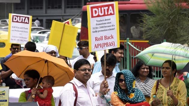 Delhi University Teachers’ Association called for an evolution boycott and indefinite strike from January. (Representational image)(HT file) Delhi University Teachers’ Association called for an evolution boycott and indefinite strike from January. (Representational image)(HT file)