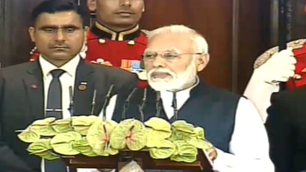 Prime Minister Narendra Modi addressing a joint sitting of Parliament to mark the Constitution Day.(ANI Twitter)