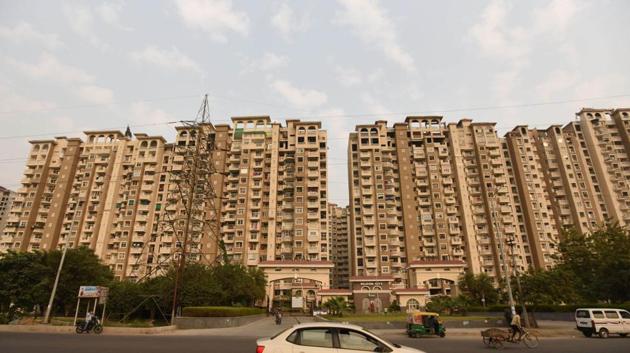 A view of Amrapali Group’s Silicon City, at Sector 76, in Noida, on Monday, November 25, 2019.(Virendra Singh Gosain/HT PHOTO)