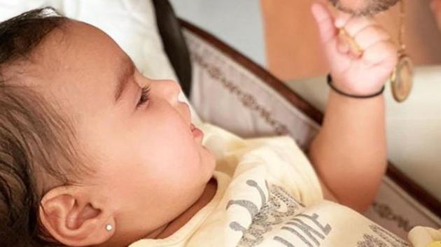 Esha Deol shared a precious picture of her daughter and her husband on Instagram.