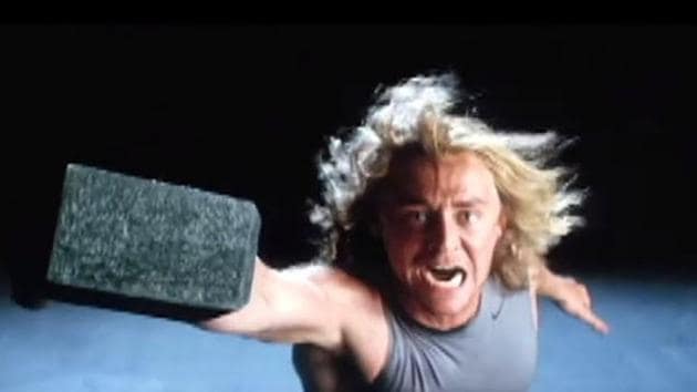 Tom Hiddleston in a screengrab from his Thor audition.