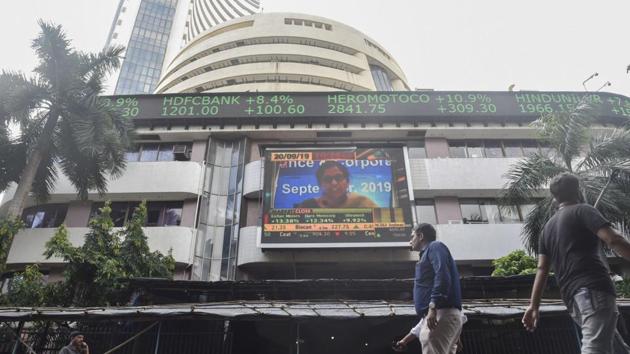 On Tuesday, the Sensex touched its all-time intra-day high of 41,120.28 before closing down by 67.93 points or 0.17 per cent at 40,821.30.(Hindustan Times file photo) On Tuesday, the Sensex touched its all-time intra-day high of 41,120.28 before closing down by 67.93 points or 0.17 per cent at 40,821.30.(Hindustan Times file photo)