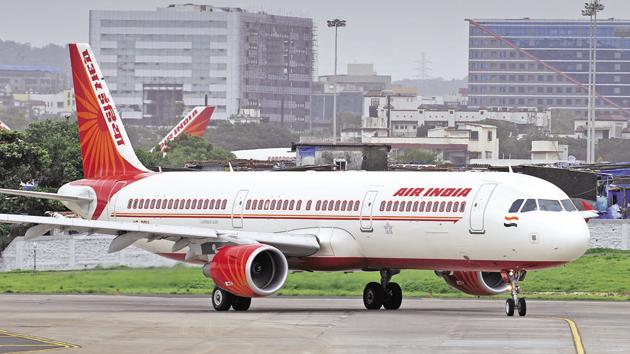 An Air India aircraft photographed at Mumbai International Airport. (ABHIJIT BHATLEKAR/MINT) An Air India aircraft photographed at Mumbai International Airport. (ABHIJIT BHATLEKAR/MINT)