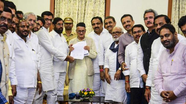The Congress and other parties on Tuesday stepped up their attack on the Bharatiya Janata Party (BJP) over the political developments in Maharashtra. (HT PHOTO) The Congress and other parties on Tuesday stepped up their attack on the Bharatiya Janata Party (BJP) over the political developments in Maharashtra. (HT PHOTO)