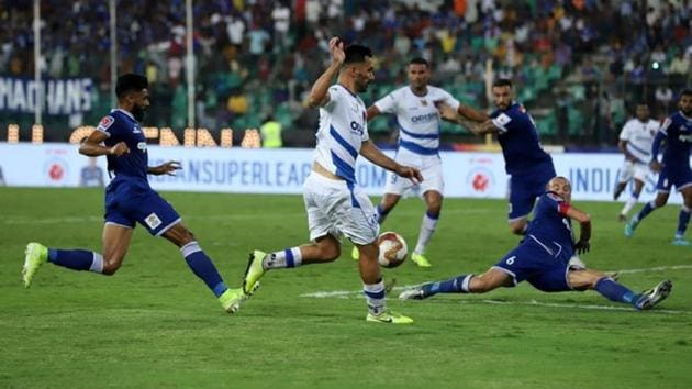 Chennaiyin FC and Odisha FC shared the spoils after a thrilling Hero Indian Super League encounter finished 2-2.(Twitter)