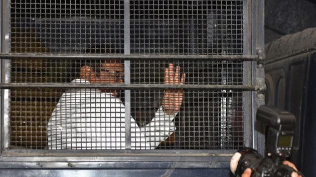 Former finance minister P Chidambaram leaves Rouse Avenue Court after being produced in connection with the INX Media money laundering case, in New Delhi, India, on Wednesday, November 27, 2019. (Sanchit Khanna/HT PHOTO) Former finance minister P Chidambaram leaves Rouse Avenue Court after being produced in connection with the INX Media money laundering case, in New Delhi, India, on Wednesday, November 27, 2019. (Sanchit Khanna/HT PHOTO)