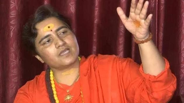 Pragya Thakur’s remarks on Godse weren’t her first acquaintance with controversy in the run-up to the elections.In April , she claimed that former Mumbai anti-terrorist squad chief Hemant Karkare had died in the 26/11 Mumbai terrorist attacks because she put a curse on him(HT File) Pragya Thakur’s remarks on Godse weren’t her first acquaintance with controversy in the run-up to the elections.In April , she claimed that former Mumbai anti-terrorist squad chief Hemant Karkare had died in the 26/11 Mumbai terrorist attacks because she put a curse on him(HT File)
