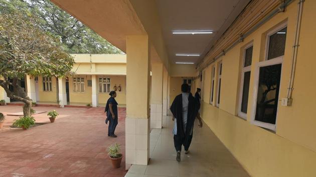 Staff members at the city’s first full-fledged “one-stop” centre for women victims of sexual assault or physical violence that opened this week at the Institute of Human Behaviour and Allied Sciences (IHBAS) in Shahdara, in New Delhi, on Wednesday, November 27, 2019. The centre “Sakhi” was inaugurated on Wednesday by deputy chief minister Manish Sisodia. (Raj K Raj / HT Photo)