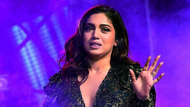 Bhumi Pednekar poses on the set of music reality show Indian Idol 11 to promote her upcoming movie Pati Patni Aur Woh. (AFP) Bhumi Pednekar poses on the set of music reality show Indian Idol 11 to promote her upcoming movie Pati Patni Aur Woh. (AFP)