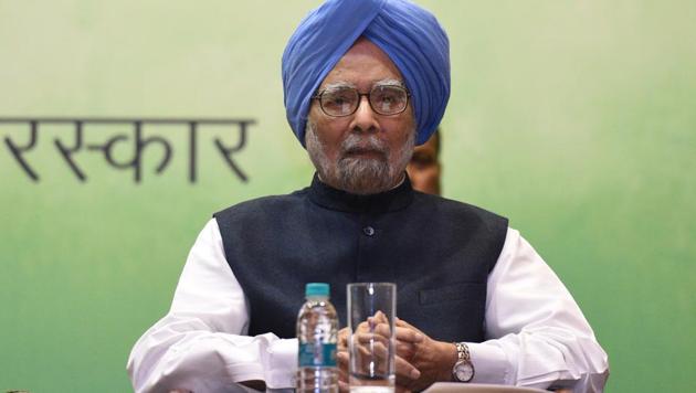 Former Prime Minister Dr Manmohan Singh during the Indira Gandhi Prize for Peace, Disarmament & Development on November 19. 2019.(Sonu Mehta/HT PHOTO) Former Prime Minister Dr Manmohan Singh during the Indira Gandhi Prize for Peace, Disarmament & Development on November 19. 2019.(Sonu Mehta/HT PHOTO)