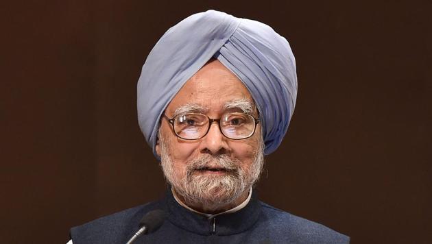 Former Prime Minister Manmohan Singh addresses the valedictory session of National Economy Conclave, in New Delhi, on Friday. (PTI) Former Prime Minister Manmohan Singh addresses the valedictory session of National Economy Conclave, in New Delhi, on Friday. (PTI)