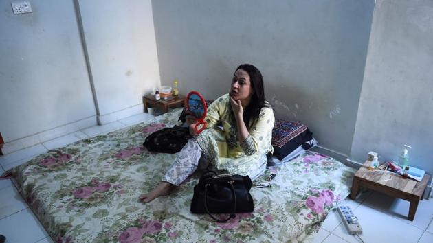 Once she gained a foothold with her first job, she grew politically active, joining trans rights organisations and eventually becoming the president of Sabrang, one community group. When a Dutch organisation said it wanted to finance a project to empower the trans community, she and a partner jumped on the chance to open their own salon -- which, they say, is the first transgender owned and run beauty salon in Pakistan. (Rizwan Tabassum / AFP) Once she gained a foothold with her first job, she grew politically active, joining trans rights organisations and eventually becoming the president of Sabrang, one community group. When a Dutch organisation said it wanted to finance a project to empower the trans community, she and a partner jumped on the chance to open their own salon -- which, they say, is the first transgender owned and run beauty salon in Pakistan. (Rizwan Tabassum / AFP)