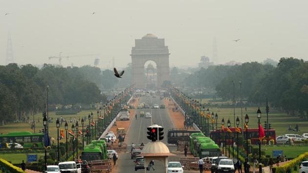 A view of the India Gate as air quality improves at Rajpath in New Delhi. (Amal KS/HT file photo) A view of the India Gate as air quality improves at Rajpath in New Delhi. (Amal KS/HT file photo)