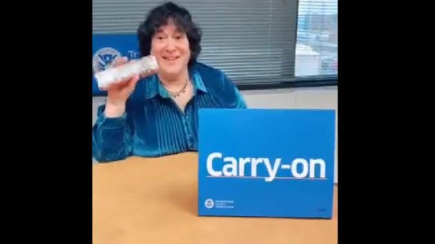 In the video, she gives a short demo of items which passengers are allowed to carry.(Twitter/@TSAmedia_LisaF) In the video, she gives a short demo of items which passengers are allowed to carry.(Twitter/@TSAmedia_LisaF)