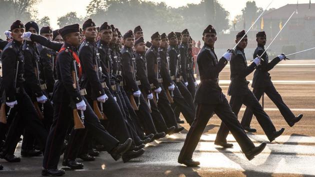 At the NDA passing out parade, Rajnath Singh said India won’t spare anyone looking to mess with the country.(HT Photo/File)