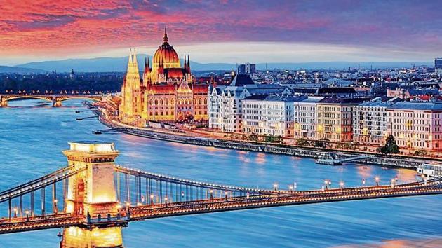 Budapest chain bridge.