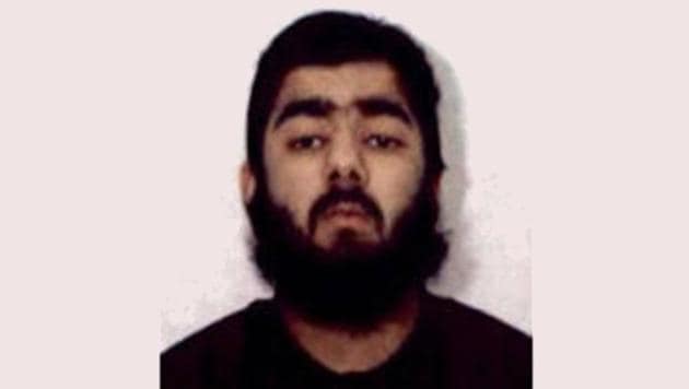 Usman Khan, who was serving an eight-year jail sentence, was released on licence in December 2018 and was wearing an electronic tag, which enables the police to track the locations of such individuals.(West Midlands Police)
