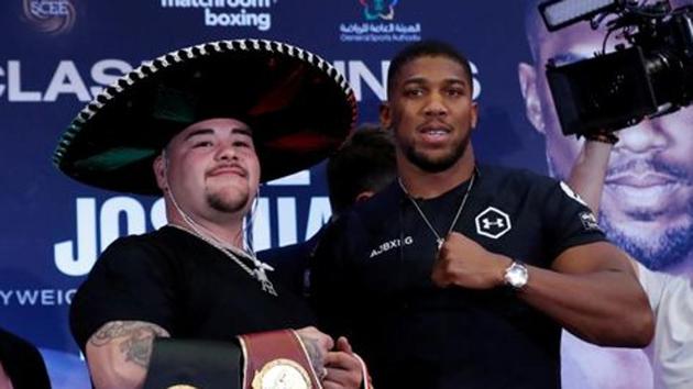 FILE PHOTO: Andy Ruiz Jr & Anthony Joshua.(Action Images via Reuters)