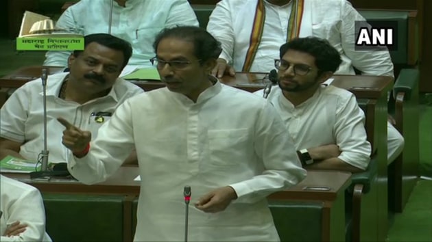 Maharashtra Chief Minister Uddhav Thackeray during a speech in the legislative Assembly. (ANI) Maharashtra Chief Minister Uddhav Thackeray during a speech in the legislative Assembly. (ANI)