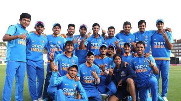 File image of players of India U19 cricket team.(Twitter image)
