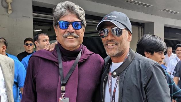 Kapil Dev and Ravi Krishnan at the X1 Racing League.