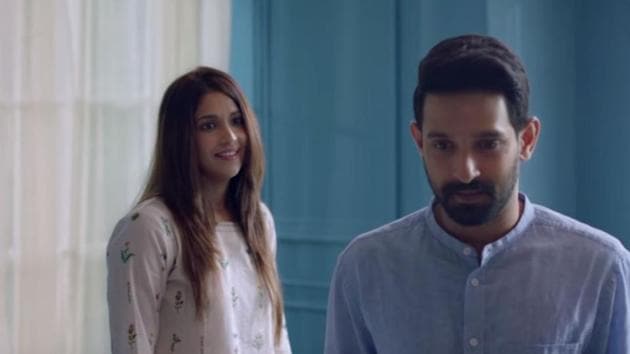 Harleen Sethi and Vikrant Massey in a still from Broken But Beautiful.